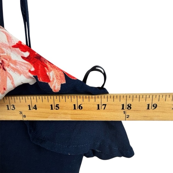 NWT Band of Gypsies Floral Ruffle Sundress Size S Boho Flowy Blue - Picture 9 of 11